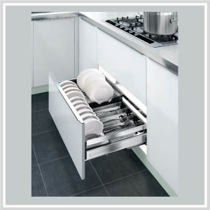 Rổ xoong nồi ray giảm chấn bắt mặt hộc inox 304 Higold 303331